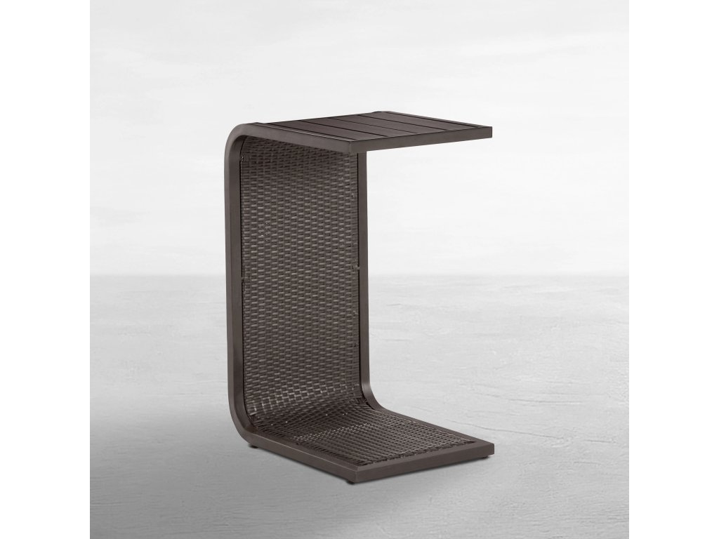 Woven Wicker Square Outdoor C Table 14.5 in. W x 27. 25 in. H - main image