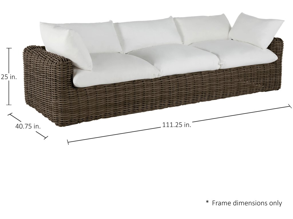 Montecito N-Dura Resin Wicker Outdoor Sofa - image 1