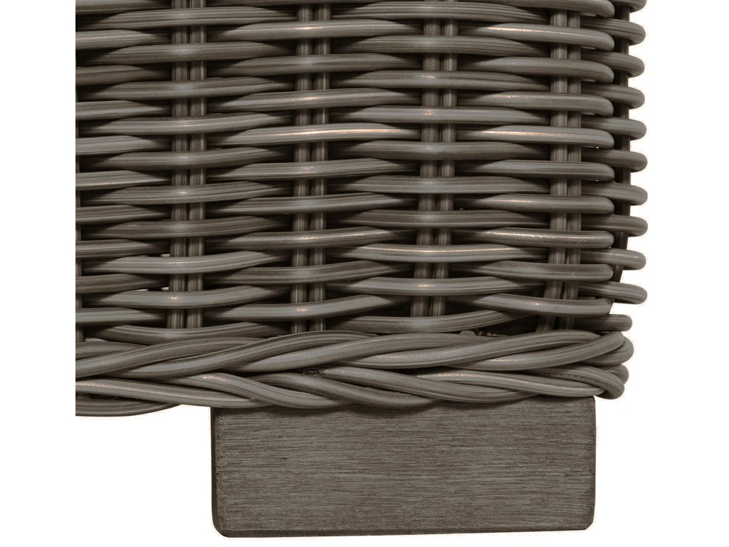 Rustic Woven N-Dura Resin Wicker Outdoor Sectional Slipper Chair - image 6