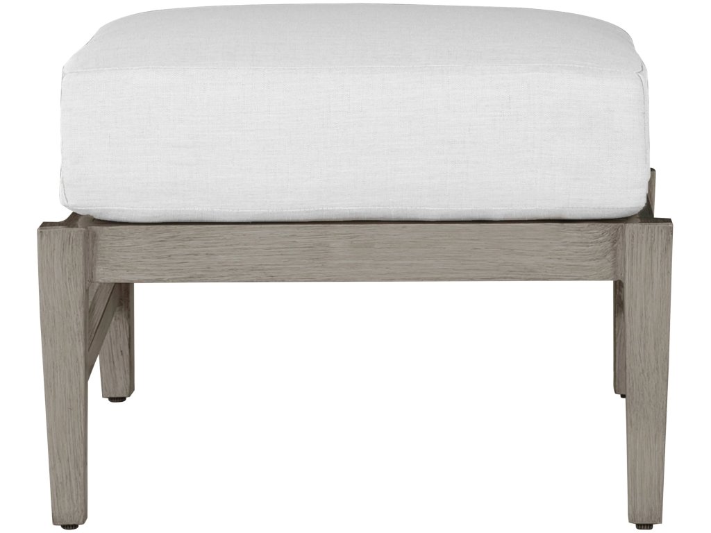 Croquet Wrought Aluminum Outdoor Ottoman - image 6