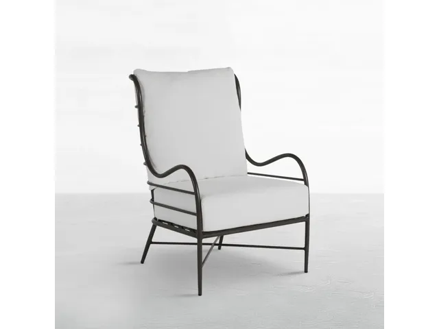 Carmel Wrought Aluminum Outdoor Lounge Chair