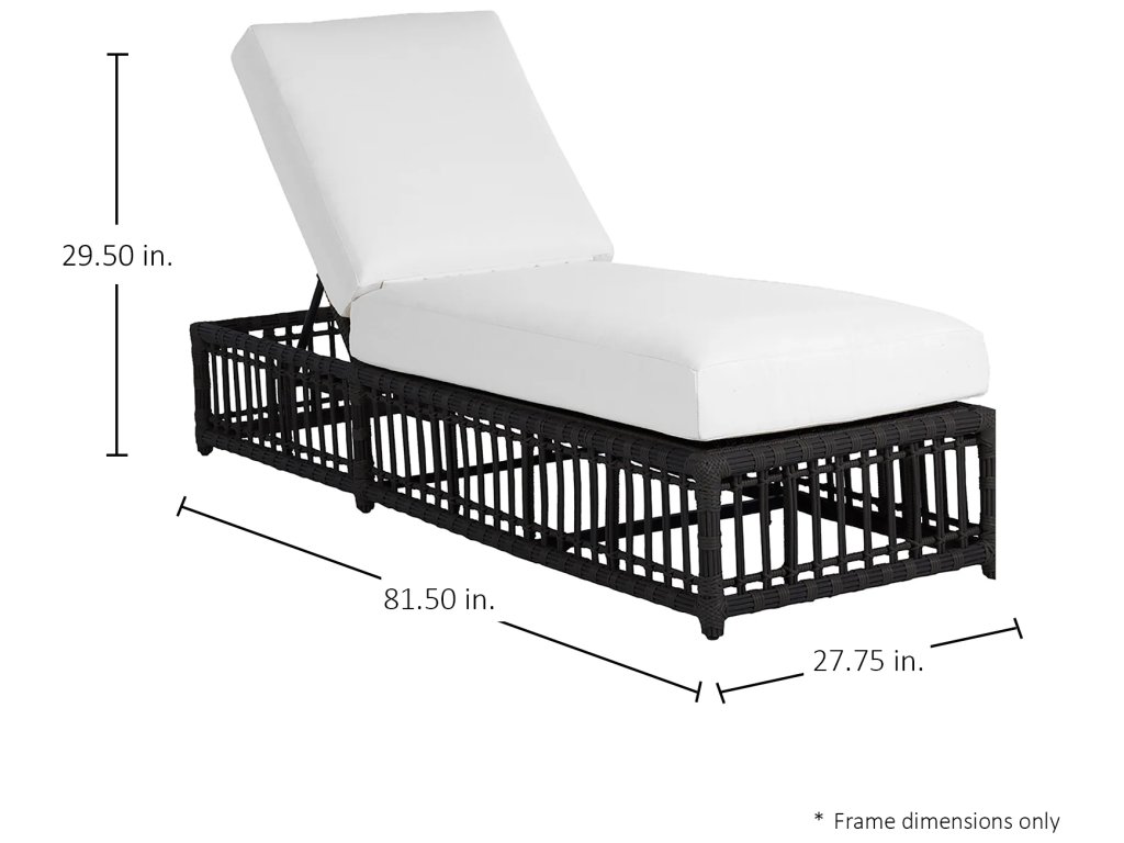Newport N-Dura Resin Wicker Outdoor Reclining Chaise Lounge - image 1