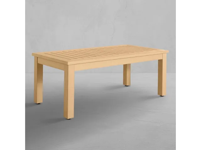 Portside Resin Rectangle Outdoor Coffee Table 47.5 in. W x 18 in. H