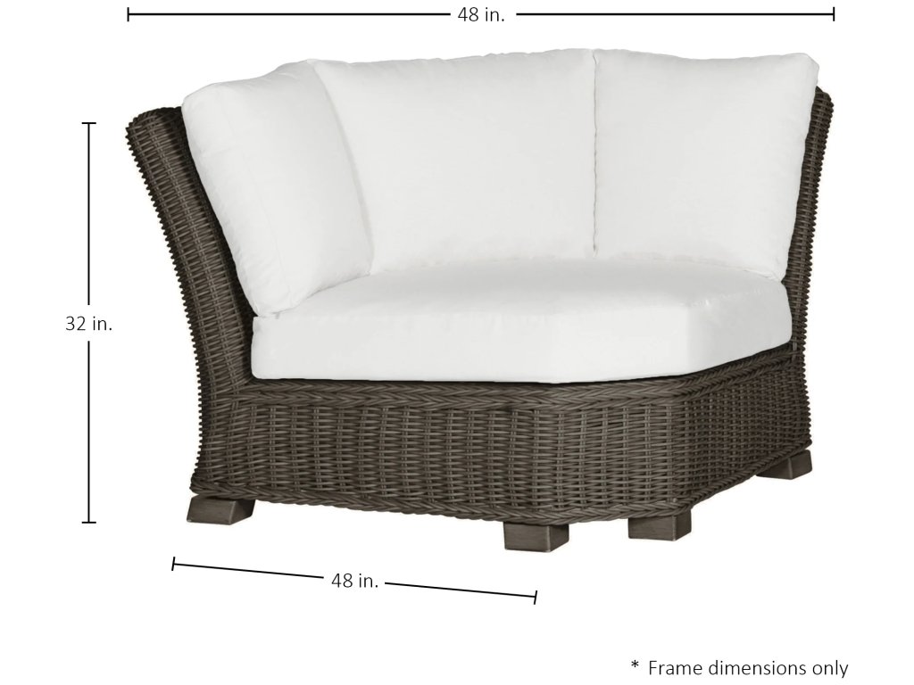 Rustic N-Dura Resin Wicker Outdoor Sectional Corner - image 1