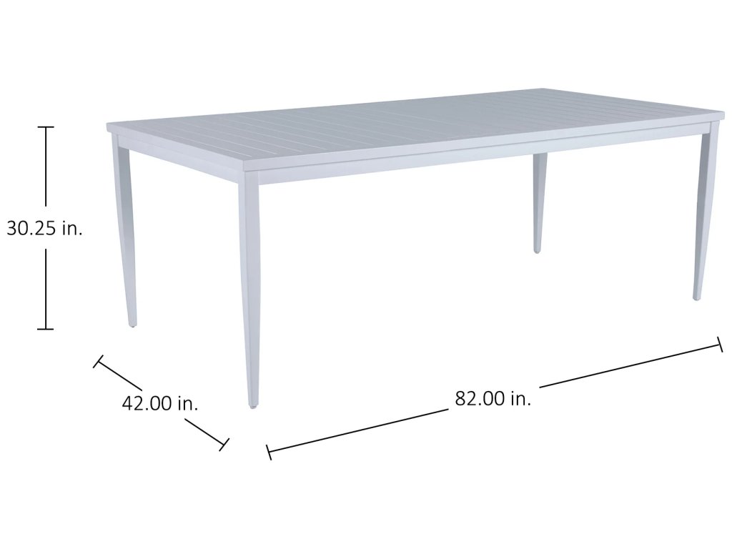 Brookings Aluminum Rectangle Outdoor Slatted Table - image 1