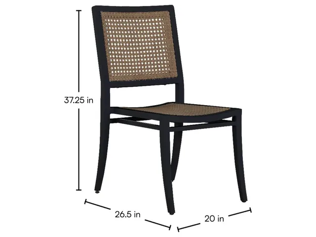 Bermuda Aluminum and Cane Stacking Side Chair - Alternative View