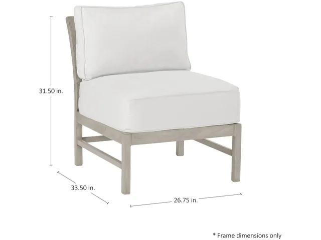 Club Teak Outdoor Sectional Slipper Chair - Alternative View