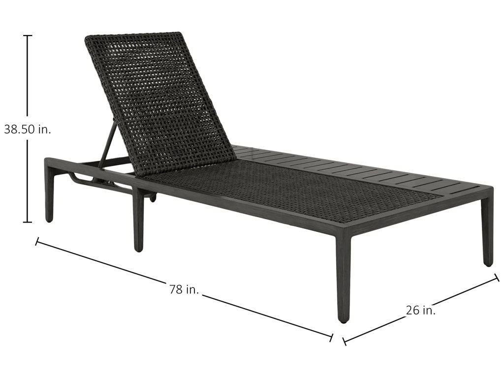 Harbor N-Dura Resin Wicker Outdoor Right Arm Chaise Lounge - image 1