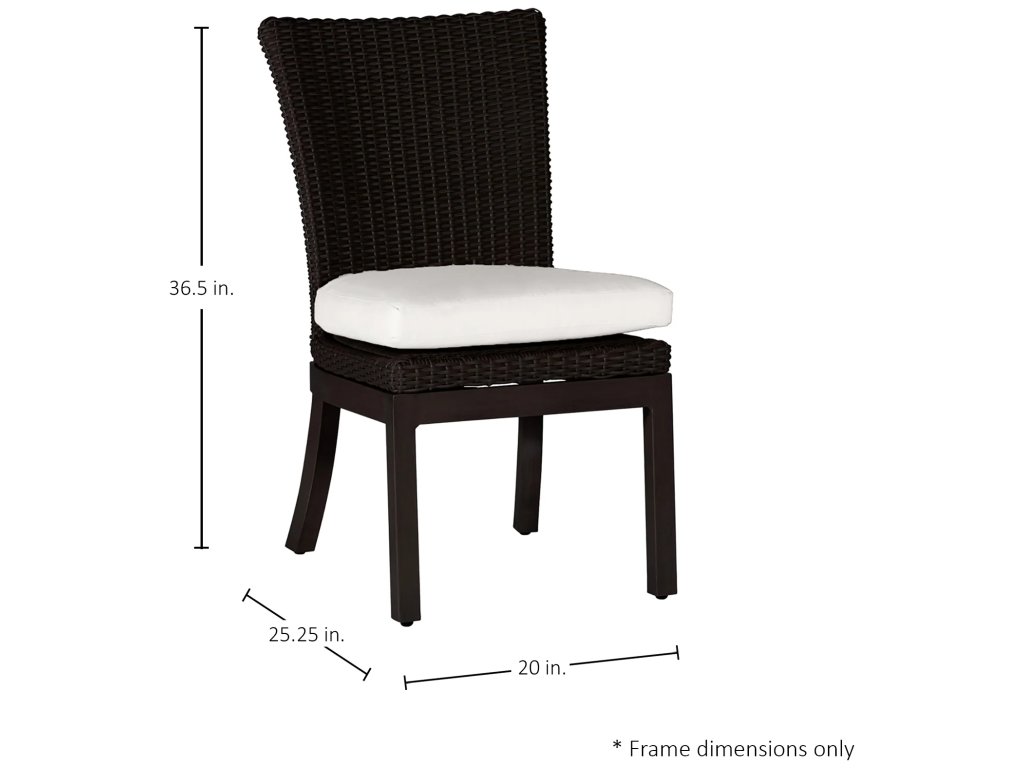 Rustic Woven N-Dura Resin Wicker Outdoor Side Chair - image 1