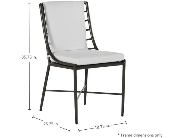 Carmel Wrought Aluminum Outdoor Seating Side Chair - Alternative View
