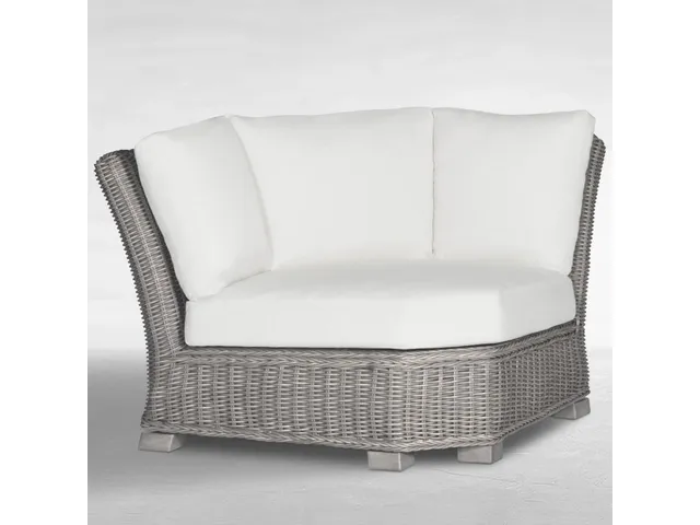 Rustic N-Dura Resin Wicker Outdoor Sectional Corner