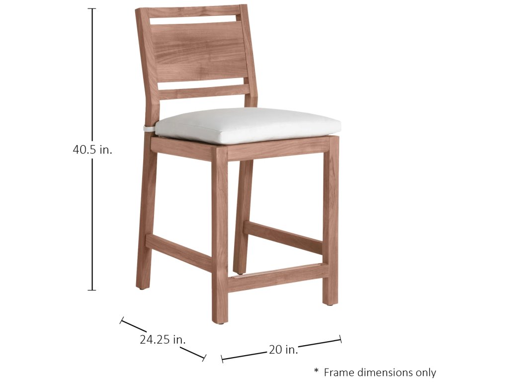 Avondale Teak Outdoor Counter Stool - image 1