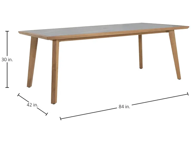 Madeira Teak Rectangle Outdoor Table 84 in. W x 30 in. H