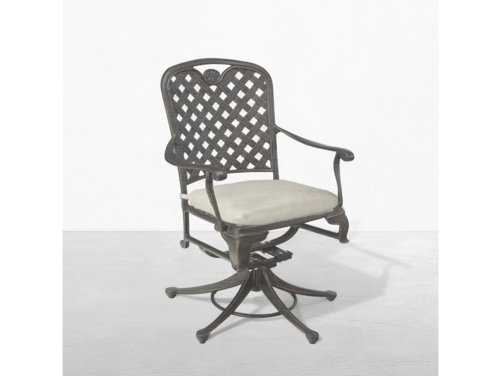 Provance Cast Aluminum Outdoor Swivel Rocker Lounge Chair - main image