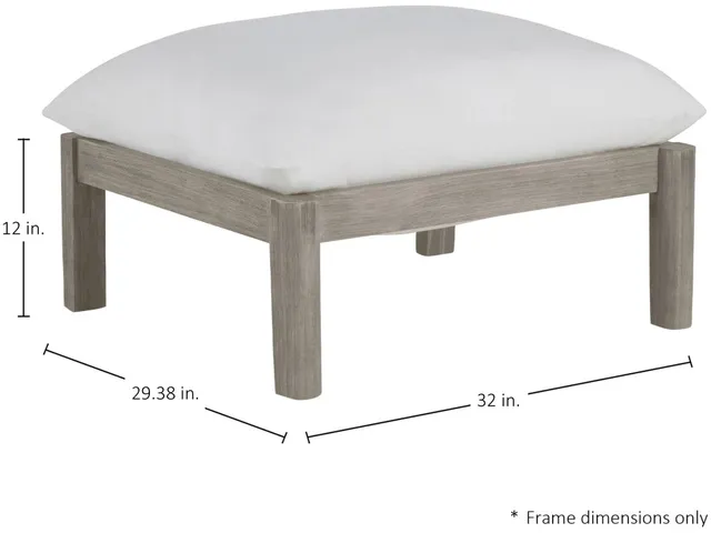 Monterey Teak Outdoor Ottoman - Alternative View