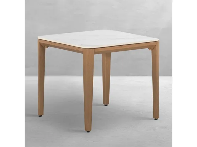 Palma Aluminum Square Outdoor End Table 20 in. W x 17.75 in. H