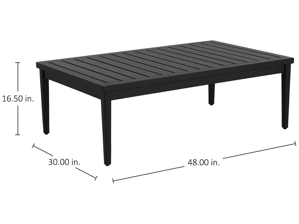 Brookings Aluminum Rectangle Outdoor Coffee Table - image 1