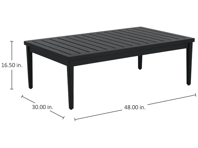 Brookings Aluminum Rectangle Outdoor Coffee Table - Alternative View