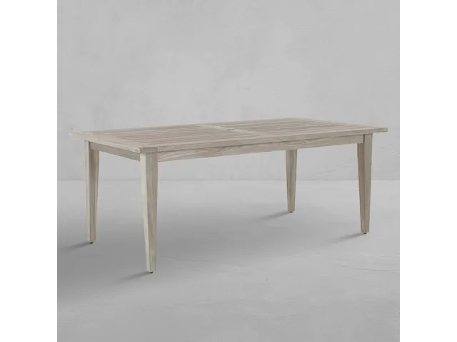 Croquet Teak Rectangle Outdoor Farm Table 77. 25 in. W x 30. 25 in. H
