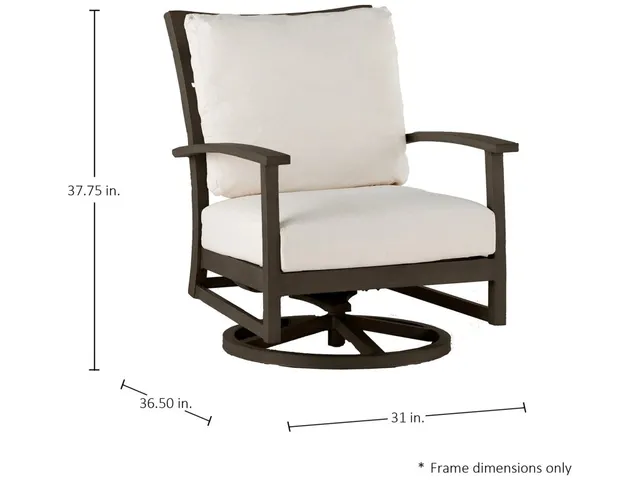 Charleston Wrought Aluminum Outdoor Swivel Rocker Lounge - Alternative View