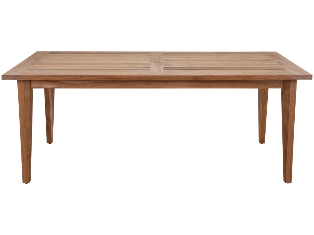 QS Croquet Teak Rectangular Farm Table, Natural Teak - image 3