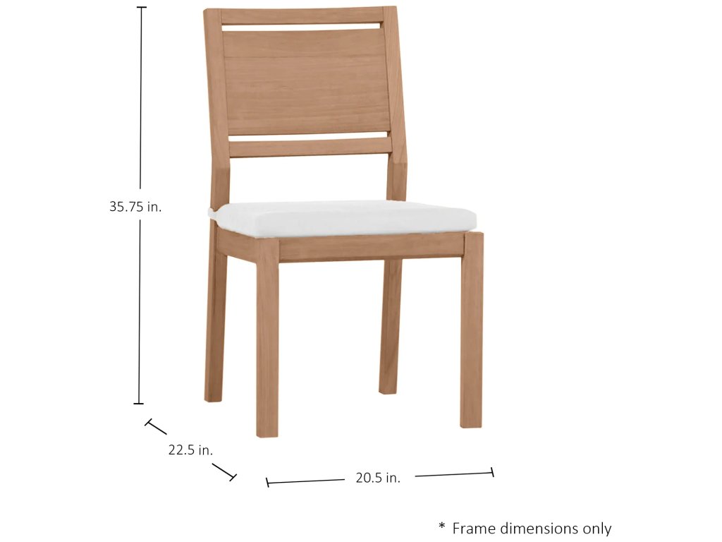 Avondale Teak Outdoor Side Chair - image 1
