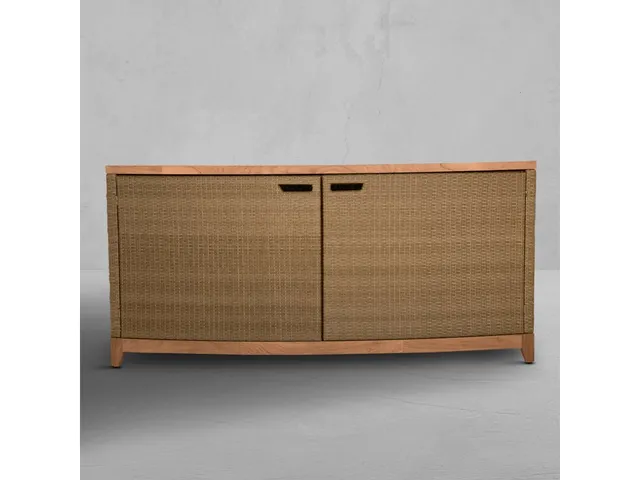 Chesapeake N-Dura Resin Wicker Outdoor Console 4 Shelves
