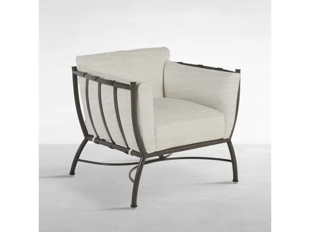 Majorca Wrought Aluminum Outdoor Club Chair