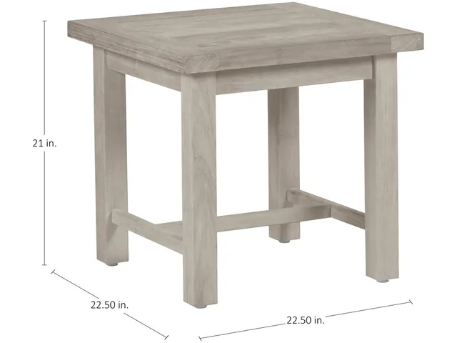 Club Teak Square Outdoor End Table - Alternative View