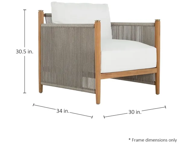 Pacifica Teak Outdoor Lounge Chair - Alternative View
