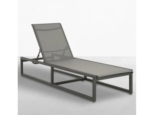 Serenata Sling Wrought Aluminum Outdoor Chaise Lounge