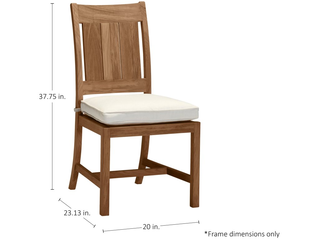 Croquet Teak Outdoor Side Chair - image 1