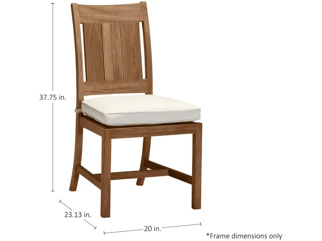 Croquet Teak Outdoor Side Chair - Alternative View
