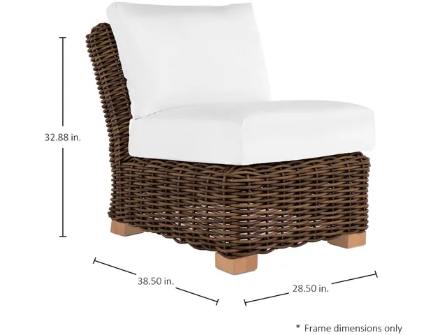 Montauk N-Dura Resin Wicker Outdoor Slipper Sectional - Alternative View