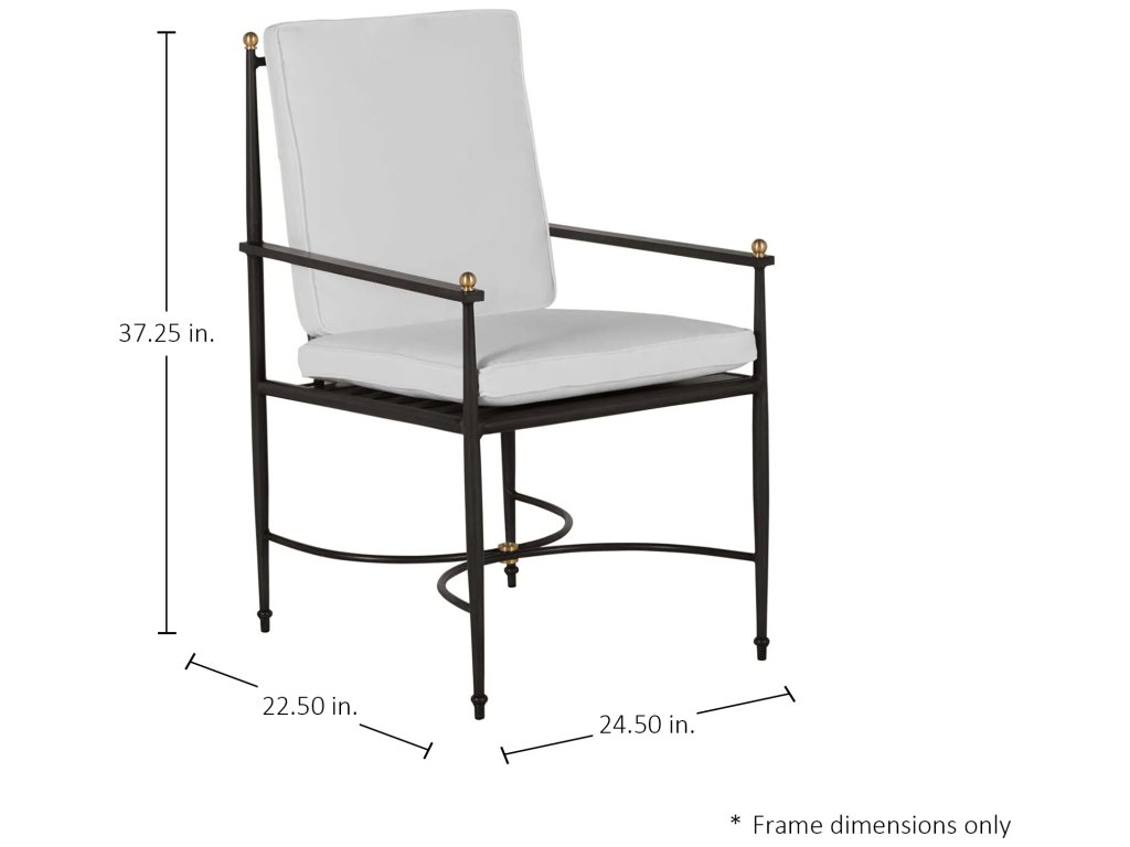 Roma Wrought Aluminum Outdoor Arm Chair - image 1