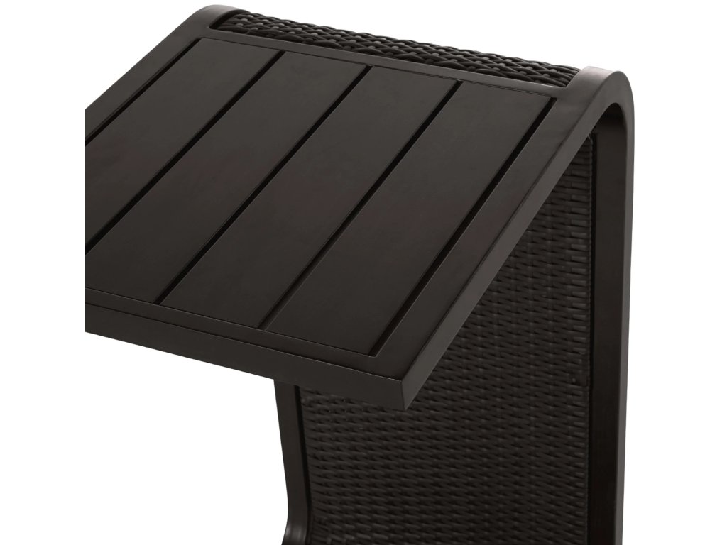 Woven Wicker Square Outdoor C Table 14.5 in. W x 27. 25 in. H - image 5