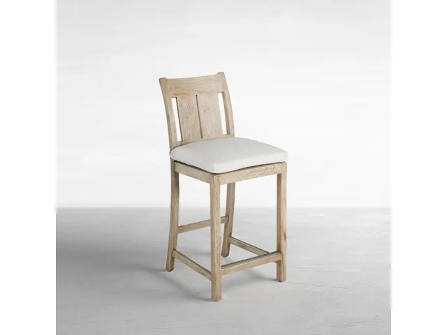 Croquet Teak Outdoor Counter Stool 24 in.