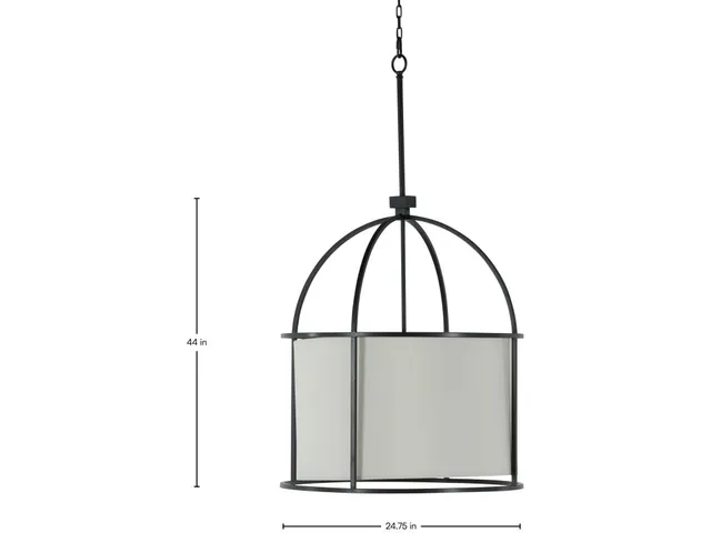 Marlon Stainless Steel Drum Chandelier 24.75 in. D x 44 in. H - Alternative View