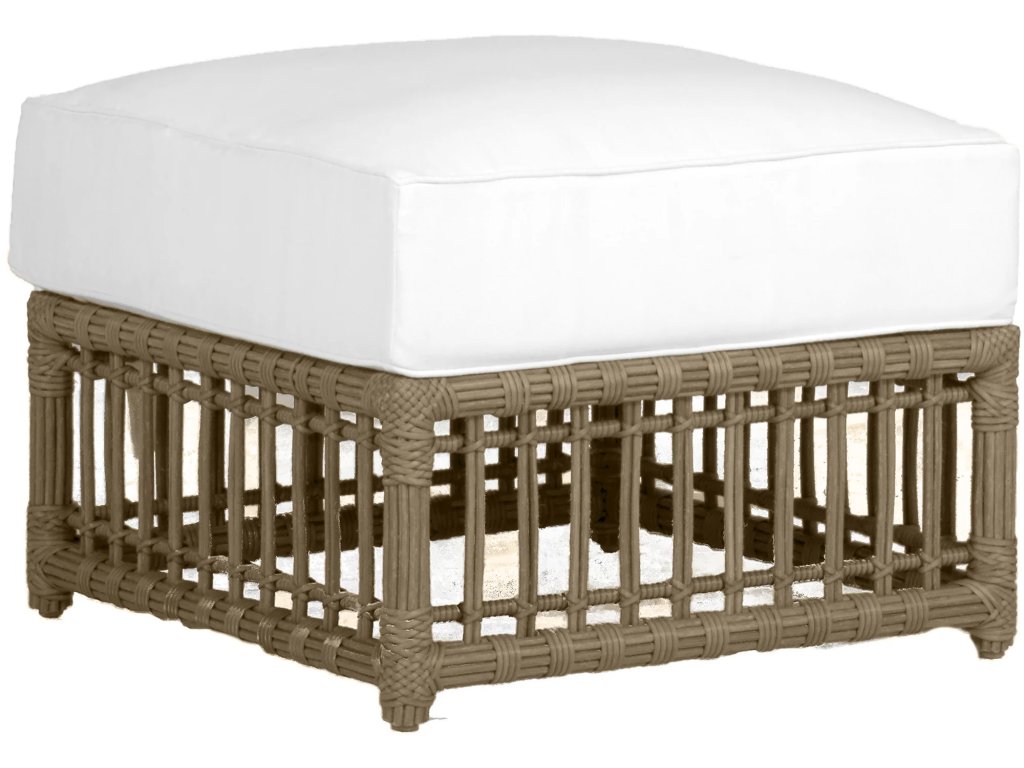 Newport N-Dura Resin Wicker Outdoor Woven Ottoman - image 2