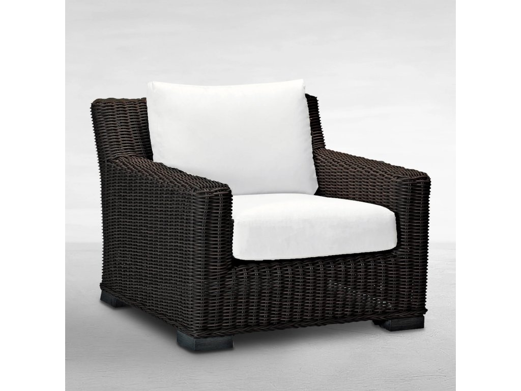Rustic Woven N-Dura Resin Wicker Outdoor Lounge Chair - main image