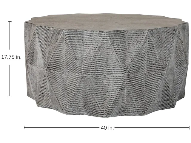 Mandarin Cast Stone Coffee Table - Alternative View