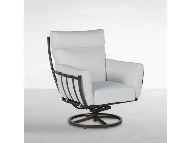 Majorca Wrought Aluminum Outdoor Swivel Rocker Lounge