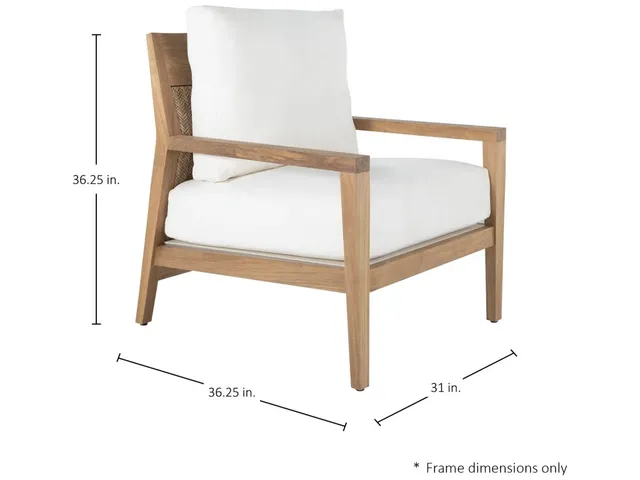 Savannah N-Dura Resin Wicker Outdoor Teak Lounge Chair