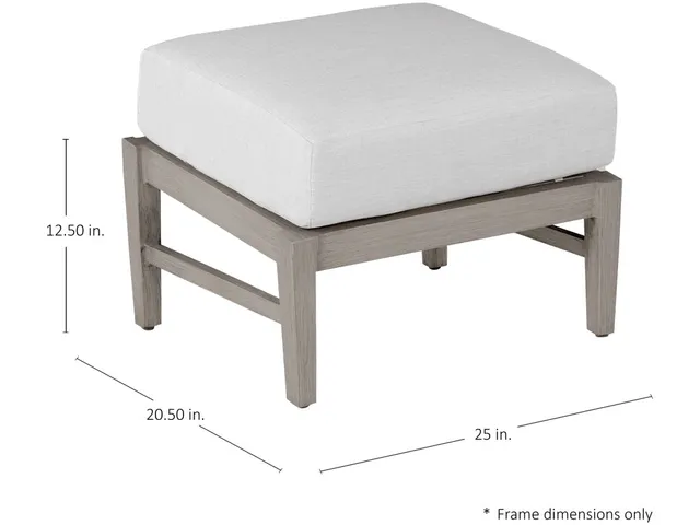 Croquet Wrought Aluminum Outdoor Ottoman - Alternative View