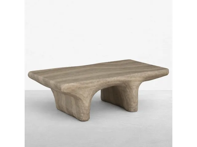 Ridge Cast Stone Outdoor Coffee Table