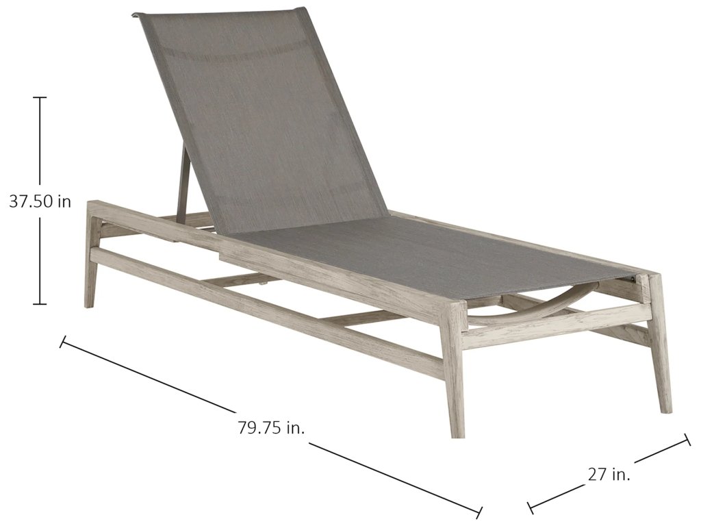 Coast Teak Sling Outdoor Chaise Lounge - image 1
