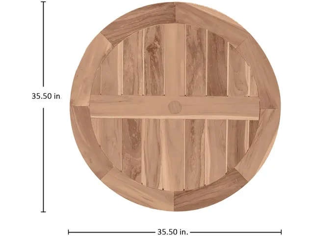 Club Teak 35.5 In. Round Outdoor Table Top - Alternative View