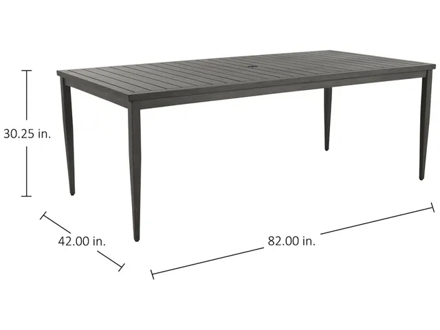 QS Brooking Rectangular Dining Table, Slate Gray - Alternative View
