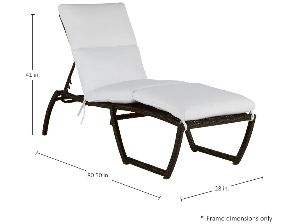Skye N-Dura Resin Wicker Outdoor Chaise Lounge - image 1