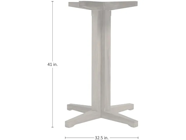 Club Teak Outdoor Pedestal Bar Base 32.5 in. W x 41 in. H - Alternative View